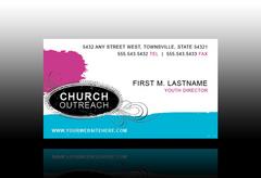 church-outreach-programs-business card-template